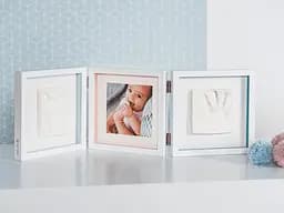 Потрійна рамочка Baby Art з відбитками біла в смужку (3601095400) - мініатюра 4