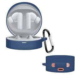 Чохол-накладка DK Silicone Candy Friendly з карабіном для Nothing CMF Buds Pro (dark blue) - мініатюра 2