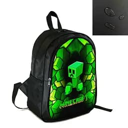 Рюкзак городской/школьный 38×28см с принтом Minecraft Крипер детский, подростковый, спортивный (4167)