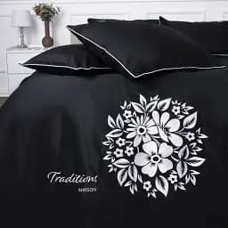 Комплект постільної білизни MirSon Ranforce Elite 0055 Black Pearl "Traditions" 220 х 240 см - мініатюра 3