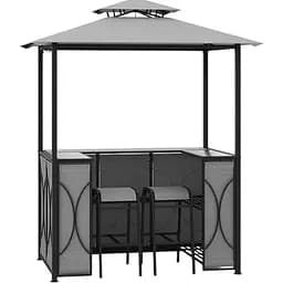 Альтанка Costway Naro з 2 барними стільцями сірий