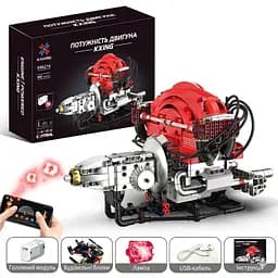 Конструктор двигун Volkswagen Beetle Boxer конструктор двигуна внутрішнього згорання STEM мотор для  дітей і дорослих, 868 деталей - мініатюра 2