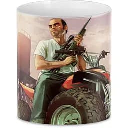 Кухоль GeekLand GTA ГТА з автоматом GT.02.20 330 мл білий