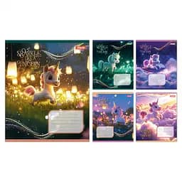 Тетради ученические 12 листов линия 1B Unicorn, 25 шт. в упаковке