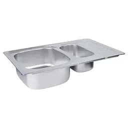 Кухонна мийка 780x500x180 мм + сифон Wezer 7850(08) Satin, Satin - мініатюра 3