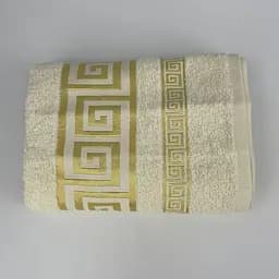 Рушник для обличчя махровий Febo Vip Cotton Grek Туреччина 6388 молочний 50х90 см - мініатюра 4