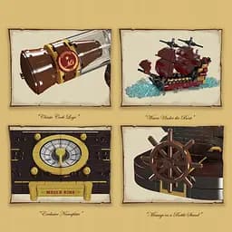 Конструктор корабель  MOULD KING піратський у пляшці Queen Revenger  пірати карибського моря 885 деталі - мініатюра 3