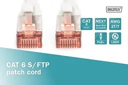 Патч-корд Assmann CAT 6 S-FTP, Cu, LSZH AWG 27/7, 2 м, DK-1644-020 Gray