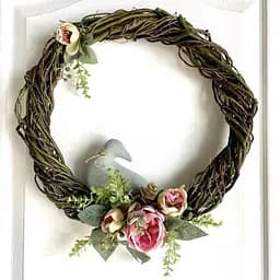 Інтер'єрний вінок Hvoya Троянди з пташкою