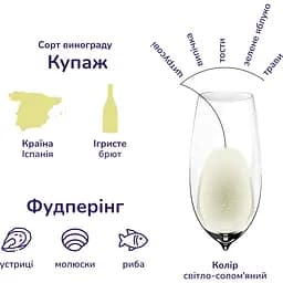 Вино ігристе Jaume Serra Cava Brut, біле, брют, DO, 11,5%, 0,75 л (16045) - мініатюра 5