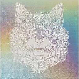 Розмальовка антистрес Santi Holographic Animals срібна 24 аркуші (742956) - мініатюра 2