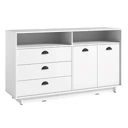 Тумба-Комод Moreli Kuba FK-0002 с ящиками и дверцами 1580х900х450мм Белый