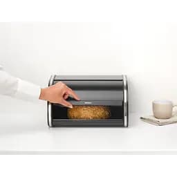 Уцінка. Хлібниця Brabantia Roll Top Bread Bin 17.3x31.6x26.5 см чорна (236686)  - мініатюра 6