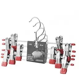 Набір вішалок Ardesto з прищіпками для штанів 30 см 5 шт червоний (ARHC2805RC)