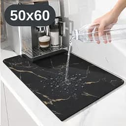 Антиковзаючий кухонний килимок 50×60 см — абсорбуючий для сушіння посуду та під кавоварку KT8001536