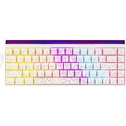 Клавіатура Ajazz NK68 Red Switch UA White Contours (NK68-R-S-W) [156872] - мініатюра 2