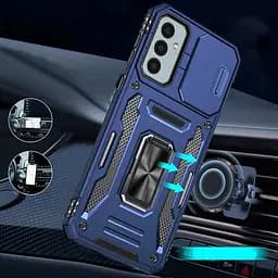 Ударостійкий чохол Camshield Army Ring для Samsung Galaxy A37 5G / A36 5G / A56 5G Синій / Navy - мініатюра 2