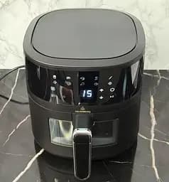 Аерофритюрниця безмасляна Crownberg CB-5551 на 5л електрична аерогриль з сенсорним керуванням 2000Вт Чорний - мініатюра 5