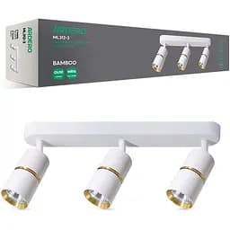 Светильник накладной Ardero ML312-3 MR16 GU10 тройной поворотный белый+золото (80233)