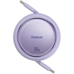 Кабель Baseus Free2Draw Mini Retractable Charging Cable Type-C to Type-C 100W 1 м Nebula Purple
