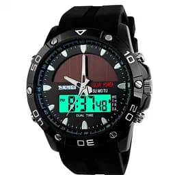 Чоловічий годинник Skmei Solar 1064 на сонячній батареї black
