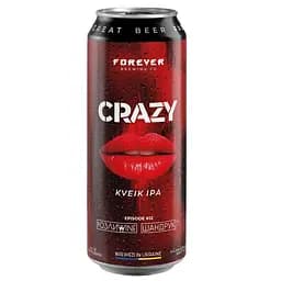 Пиво Forever crazy, светлое, нефильтрованное, 6,5%, ж/б, 0,5 л (4820183001702)