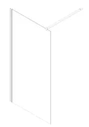Душова перегородка Koer SR SP01-120x200-TR-01 Walk-In прозоре скло Easy Clean 8 мм, хром KR5394, прозоре, хром - мініатюра 8