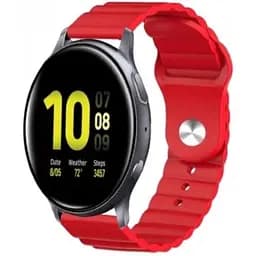 Ремінець BeWatch для Samsung Galaxy Watch 42/3 41 мм/Active/Active 2 силіконовий 20 мм Wave Червоний (1010704)