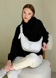 Сумка жіноча Sambag HOBO S белый 30 х 13 х 8 см (53100008) - мініатюра 7
