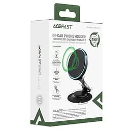 Автотримач з Бездротовий зарядний пристрій Acefast D65 Magnetic Wireless Charging 15W Black - мініатюра 5