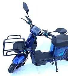 Електроскутер Вантажний з двома великими багажниками Crosser MAX PRO (1200W  72V 24Ah) Синій - мініатюра 5