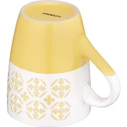 Чашка Ardesto Ornament 320 мл жовто-біла (AR3045YW) - мініатюра 4
