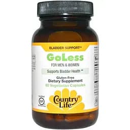 Підтримка сечового міхура Country Life Go Less 60 капсул