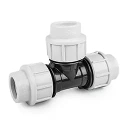 Трійник Bradas для труб PE 25 мм x 25 мм x 25 мм PN16 (DSRA16T25)