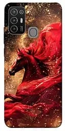 Чехол itsPrint Red sparkles Horse для ZTE Blade A52