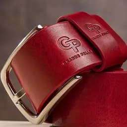 Ремінь жіночий шкіряний Grande Pelle 11262 червоний 105-120 см - мініатюра 9