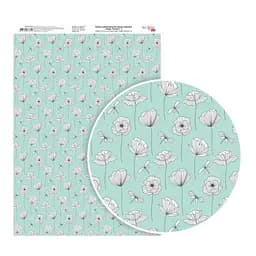 Бумага дизайнерская односторонняя„Magic flowers“ 6 21х29,7см глянцевая 250г/м2 ROSA TALENT
