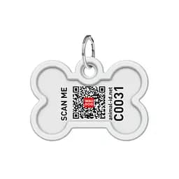Адресник для собак і котів Waudog Smart ID з QR паспортом, Калина, L, 40х28 мм - мініатюра 3