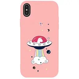 Чохол-накладка Toto Matt TPU 2 mm Print Case Apple iPhone XS Max #17 Ufo Pink