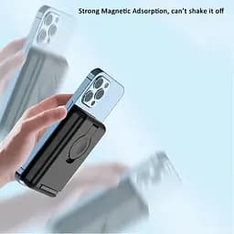 Зовнішній акумулятор - зарядний D21 2in1 Foldable Magnetic Wireless Charger with 10000mAh power bank - мініатюра 3