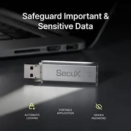 Флеш накопичувач SecuX Forte USB 64GB з шифруванням 1 шт (B0D6RG13DC) - мініатюра 6
