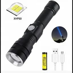 Ручний акумуляторний ліхтар BL пиловологостійкий 1500 Lumen BL-611-P50 - мініатюра 2
