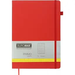 Книга записна Buromax Primo в клітинку 250х190 мм бордова 96 аркушів (BM.292161-13)