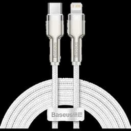 Кабель Baseus Cafule Metal Type-C to Lightning PD 20 W 2 m White (CATLJK-B02) [71406]