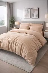 Комплект постельного белья евро 200х220 сатин капучино TC303376205