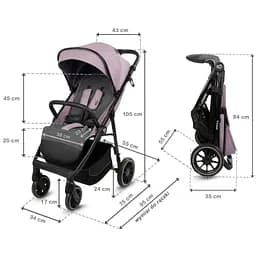 Прогулянкова коляска Kidwell Enzo Pink - мініатюра 10