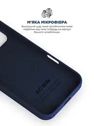 Силиконовый чехол с MagSafe для Apple iPhone 17 Pro, ICON2 MagCase, синий, противоударный, панель с мягкой подкладкой, защита всего корпуса, поддержка беспроводной зарядки, совместим с защитными стеклами и пленками, ArmorStandart (ARM86676) - мініатюра 7