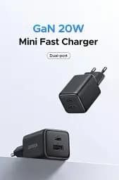Зарядний пристрій UGREEN X514 GaN 2в1 для iPhone 16/15/14 Samsung Galaxy/Xiaomi Tablet/iPad 20 Вт Black (55534) - мініатюра 4
