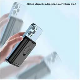 Зовнішній акумулятор Grand D21 2in1 Foldable Magnetic Wireless Charger with 10000mAh power bank - мініатюра 6
