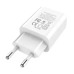 Зарядний пристрій 2USB Hoco C63A LCD 2.1A White - мініатюра 7